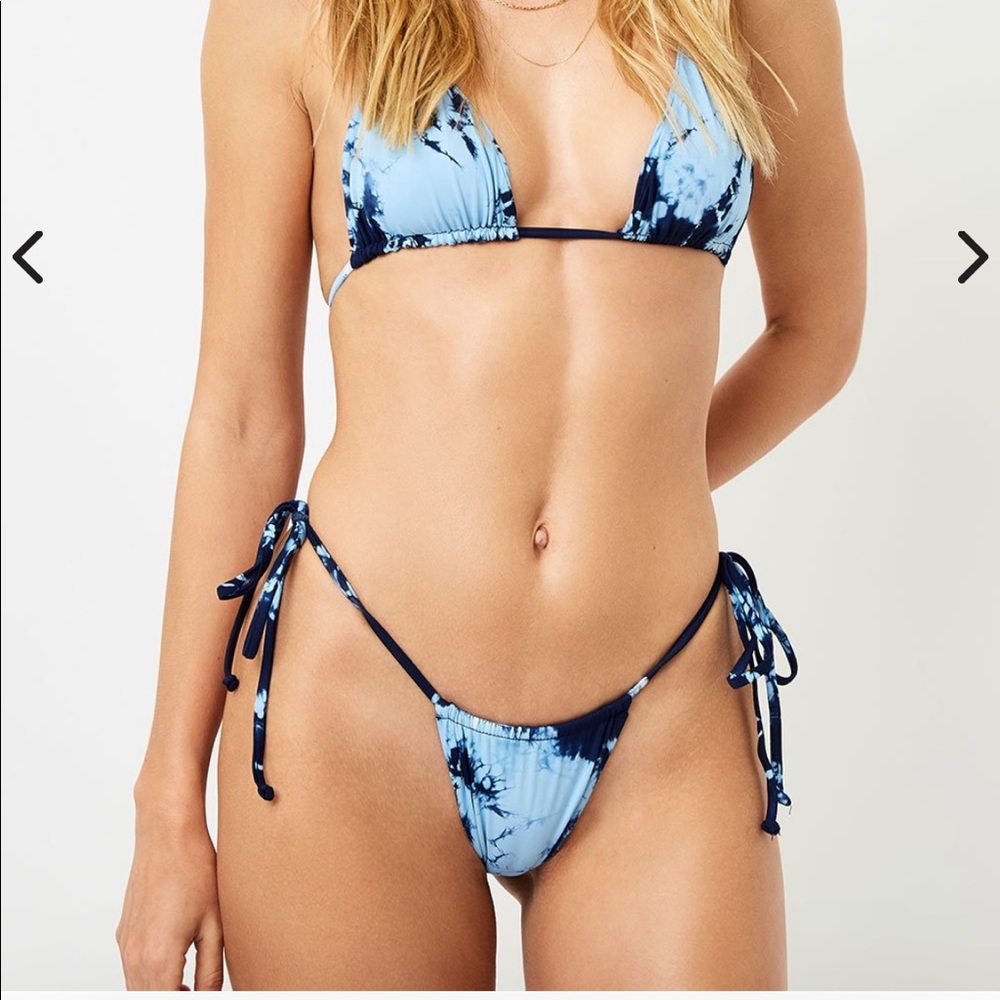 Frankie’s Bikinis Tasha Bottom- blue tie dye
